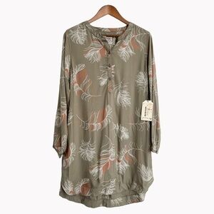 NWT BURTON Elle Tunic Plucky Dress Sage Green Size Women’s Medium